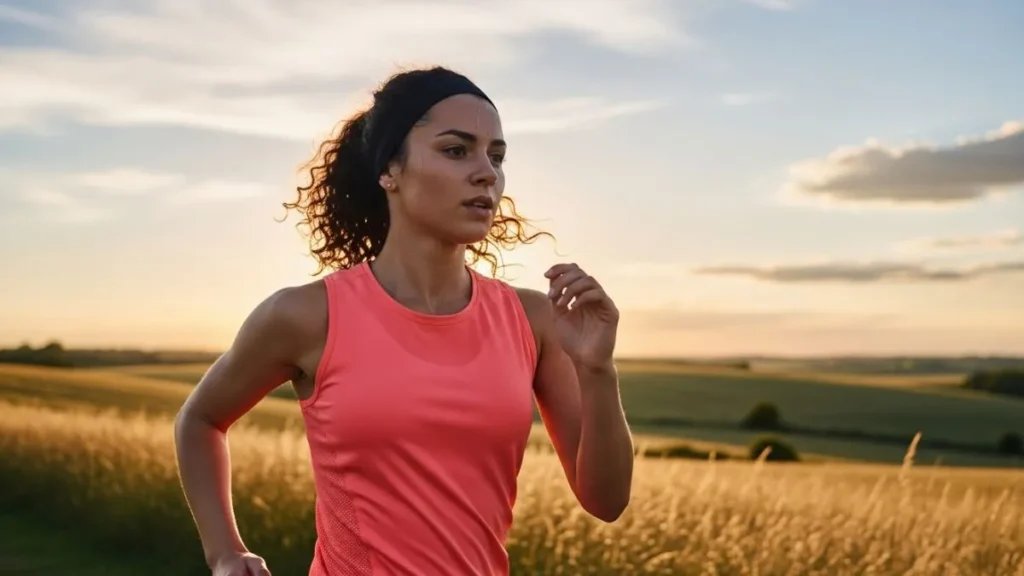 running with a headband