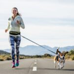 running with dog lead